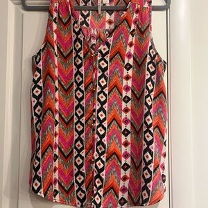 Miami Graphic Sleeveless Blouse